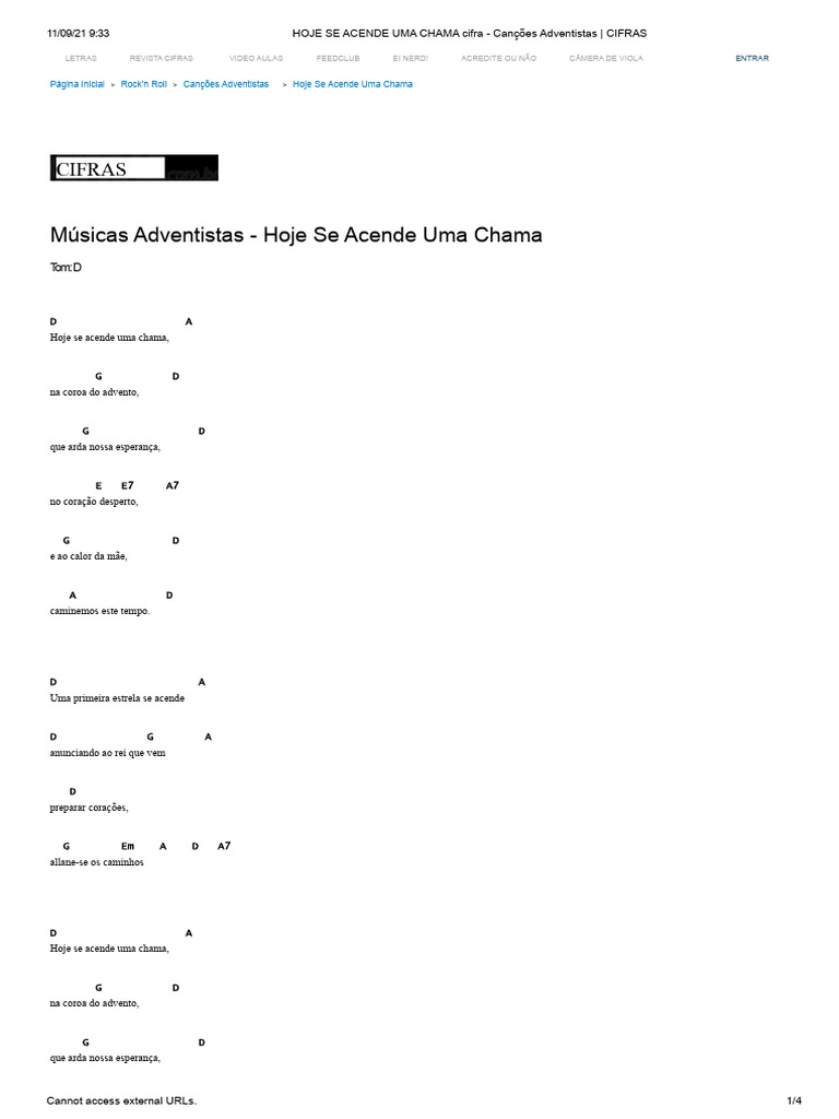 Cifra da Música 