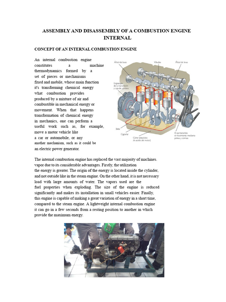Disassembling Engine Cylinder Head | PDF | Internal Combustion Engine ...