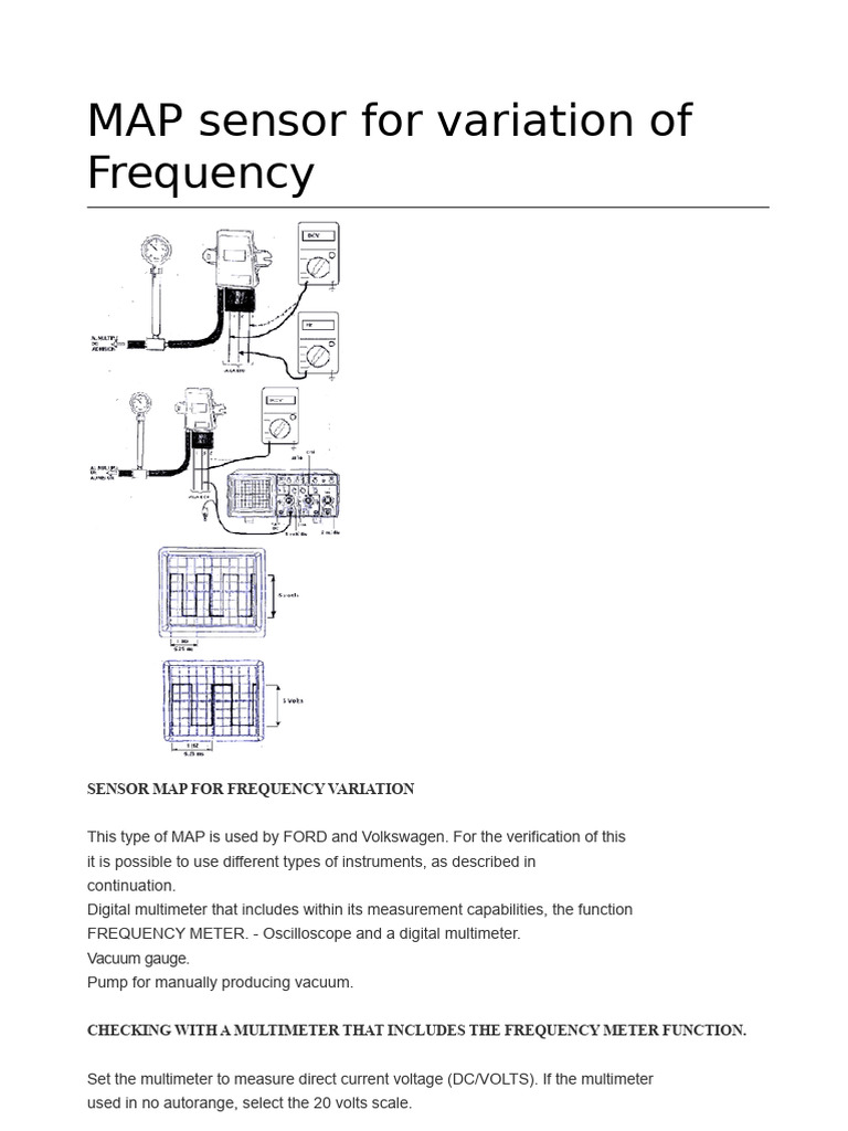 MAP Sensor Testing for Frequency & Voltage | PDF | Voltage | Direct Current