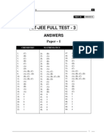 Iit-Jee Full Test - 3: Answers