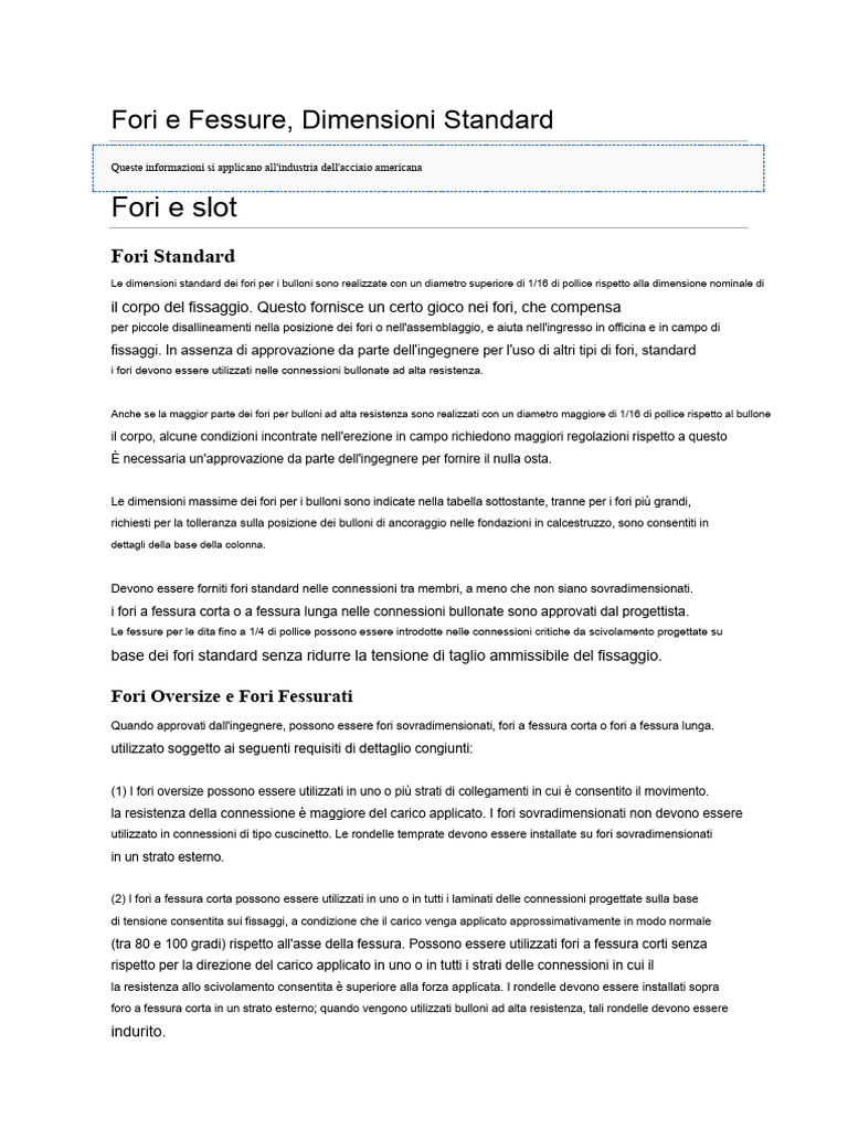 Bulloni Di Ancoraggio | PDF