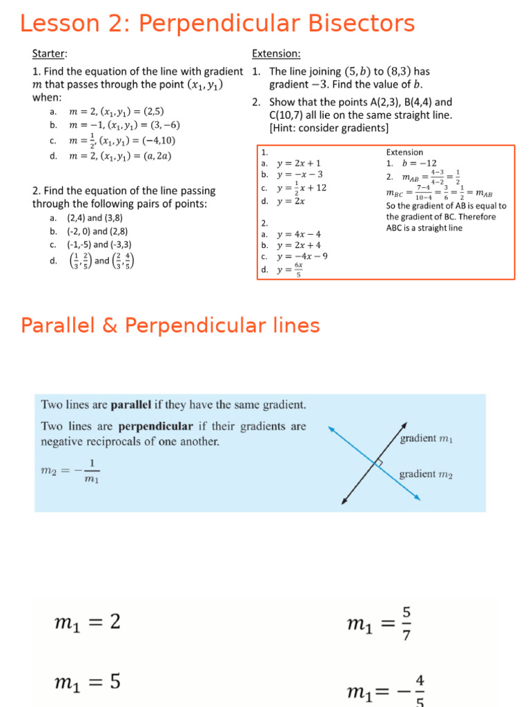 Perpendicular Bisectors | PDF