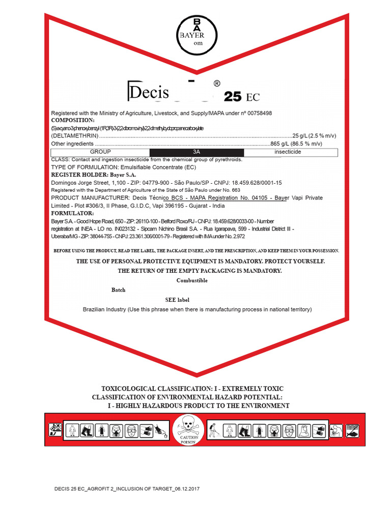 0bc15 Bula Decide Insecticide | PDF | Cabbage | Pest (Organism)