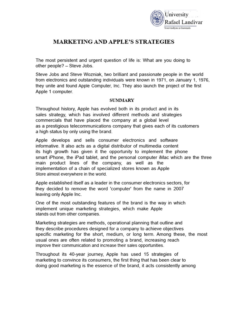 Apple Marketing Strategies Explained | PDF | Apple Inc. | Brand