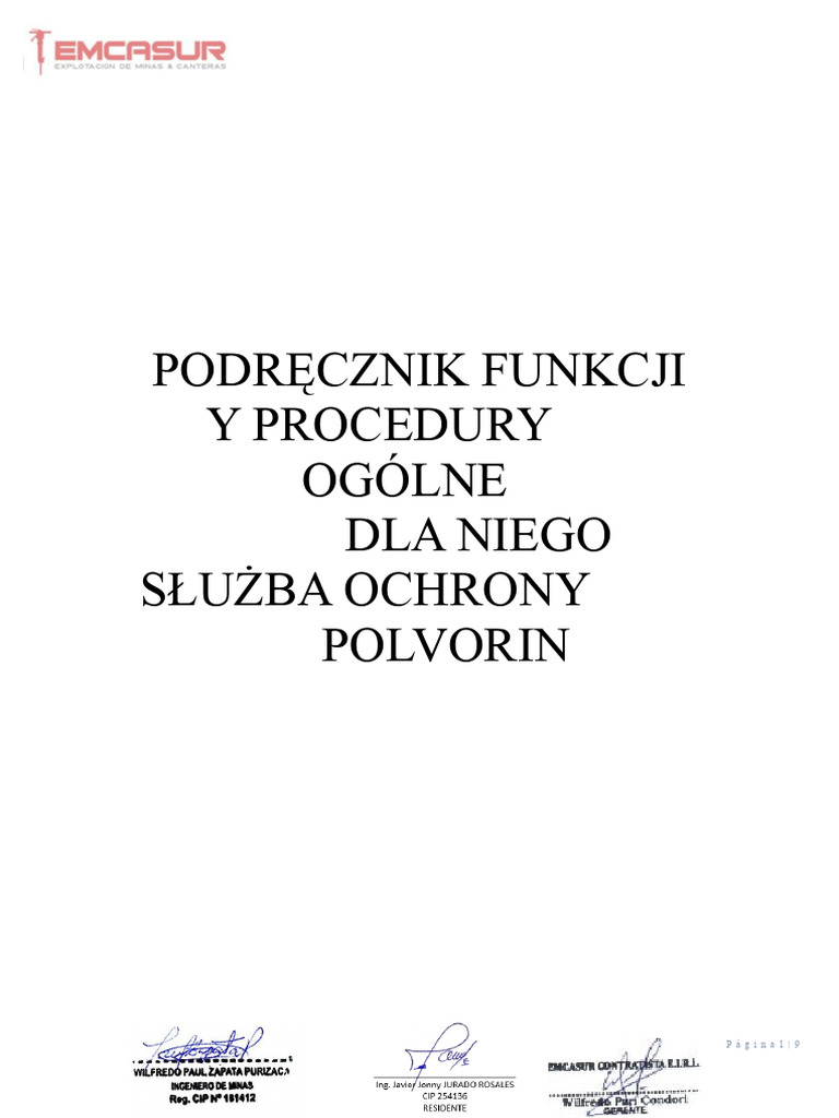 Podręcznik Procedur I Funkcji | PDF