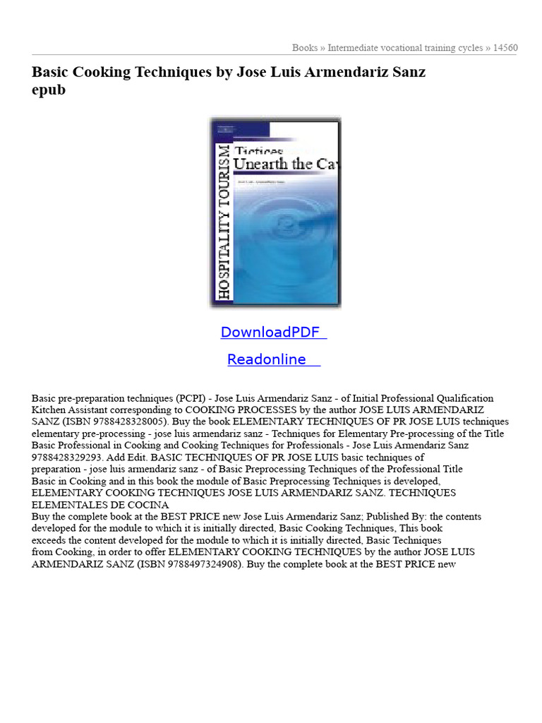 Elementary Cooking Techniques | PDF