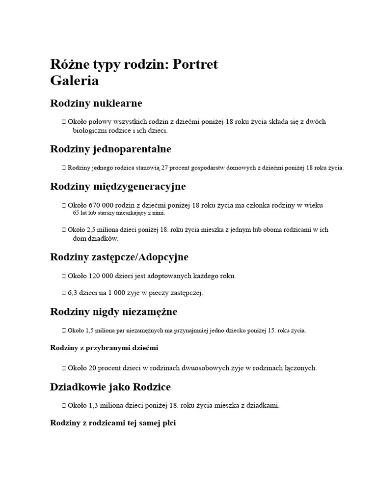Różne Typy Rodzin | PDF