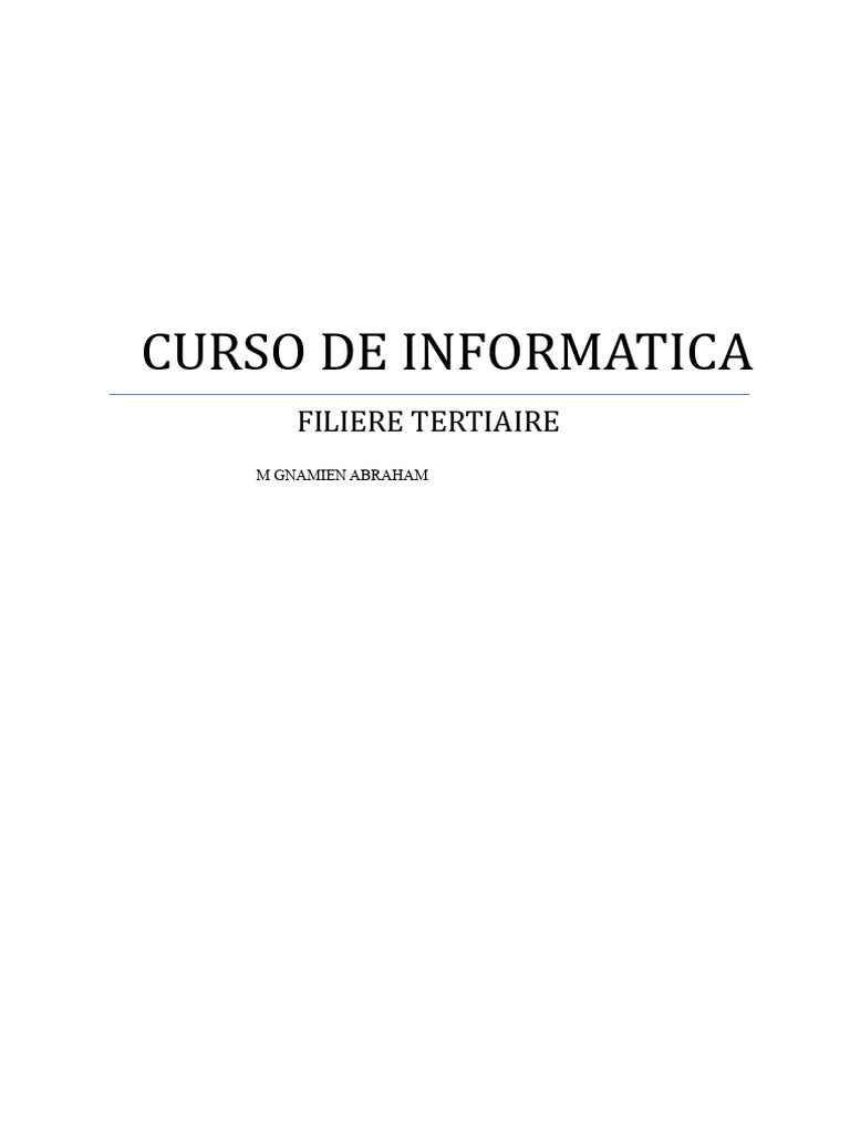 Curso de Informática: Naturaleza y Estructura | PDF | Almacenamiento de ...
