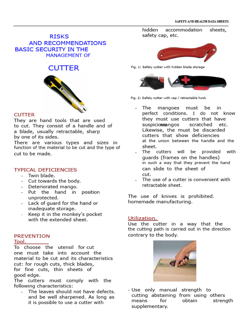 Cutting Instructions With Knife | PDF | Knife
