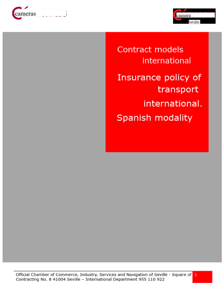 International Maritime Cargo Insurance Contract | PDF | Insurance ...