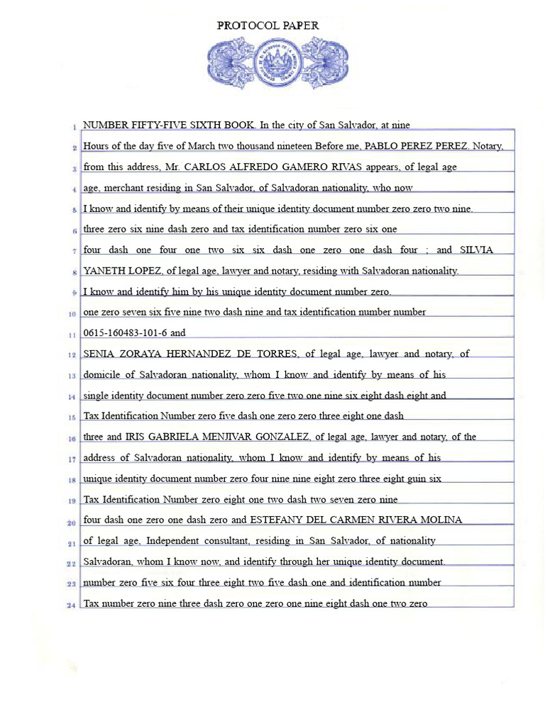 Protocol Sheet Example of A Purchase and Sale Contract | PDF ...