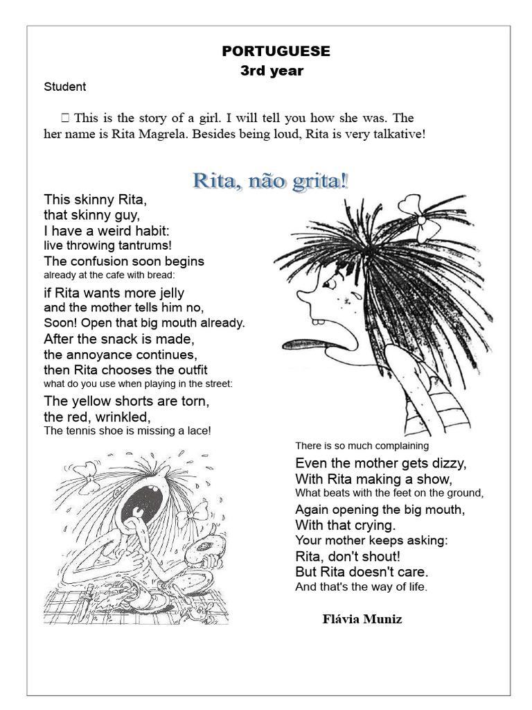 Book Sheet Rita Does Not Scream | PDF