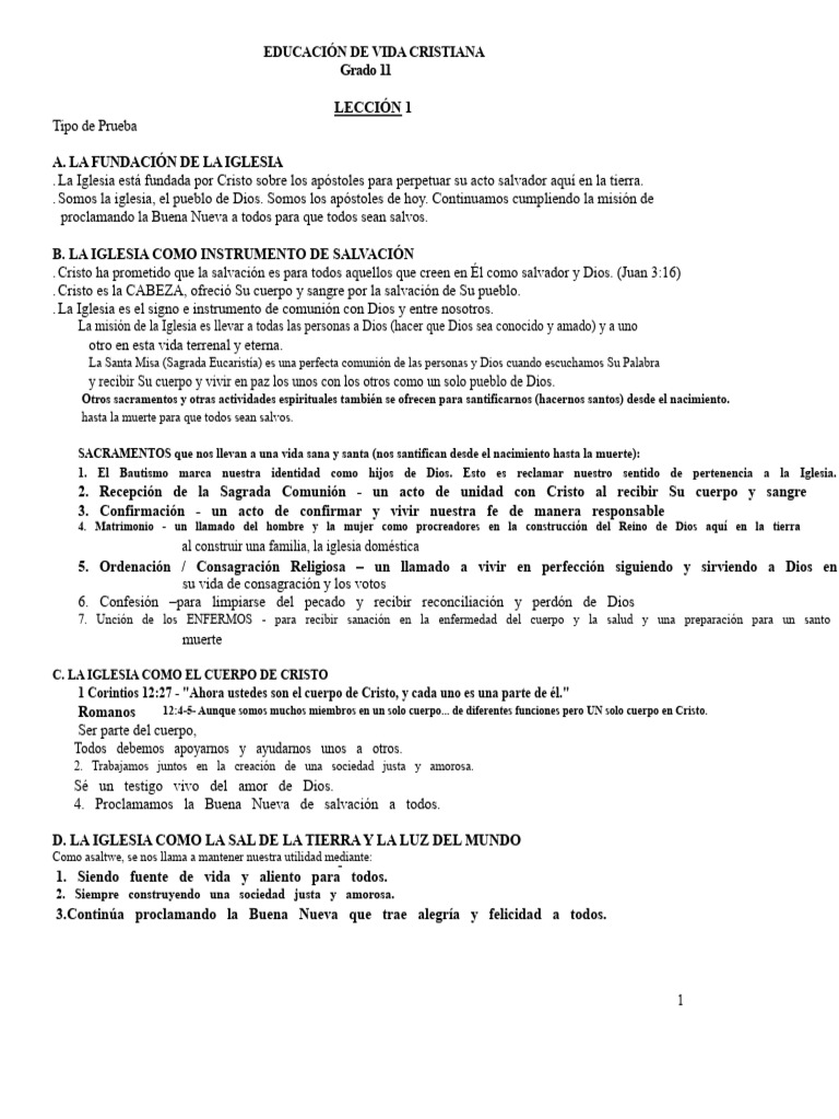 Fundamentos de la Iglesia y Sacramentos | PDF | Cristo (título ...