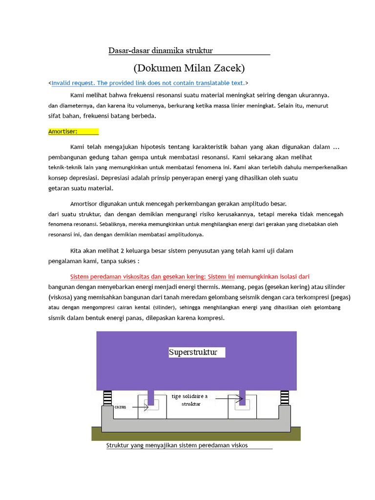 Teknik Peredaman Resonansi Struktur Gempa | PDF
