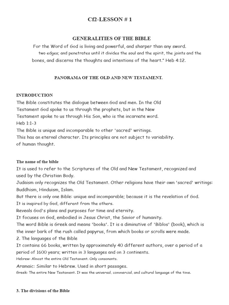 Cf2 Study Guides | PDF | Bible | New Testament