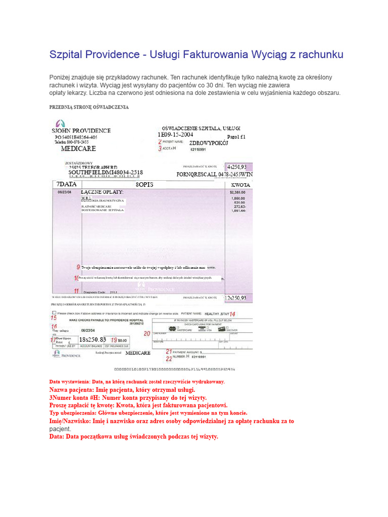 Przyk ad Rachunku PDF