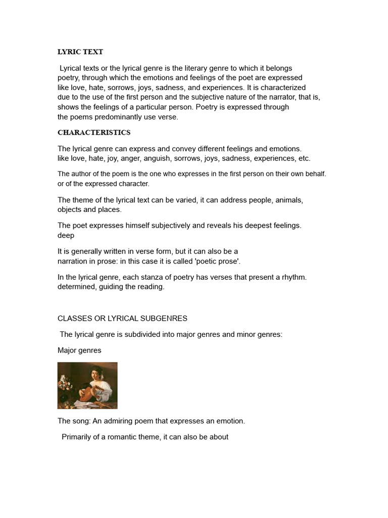 Lyric Text | PDF