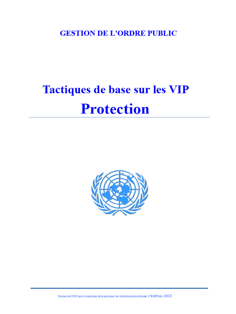 Tactiques de Base Pour La Protection Des VIP PDF | PDF | Sécurité ...
