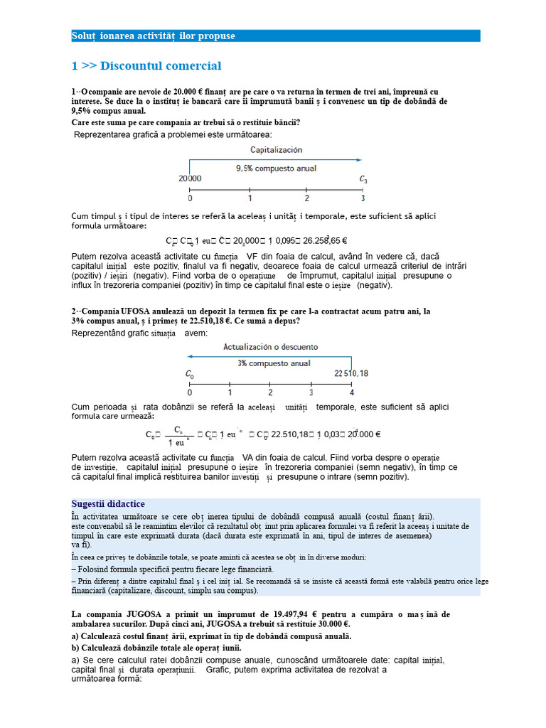 Soluționare Capitalizare Compusă | PDF
