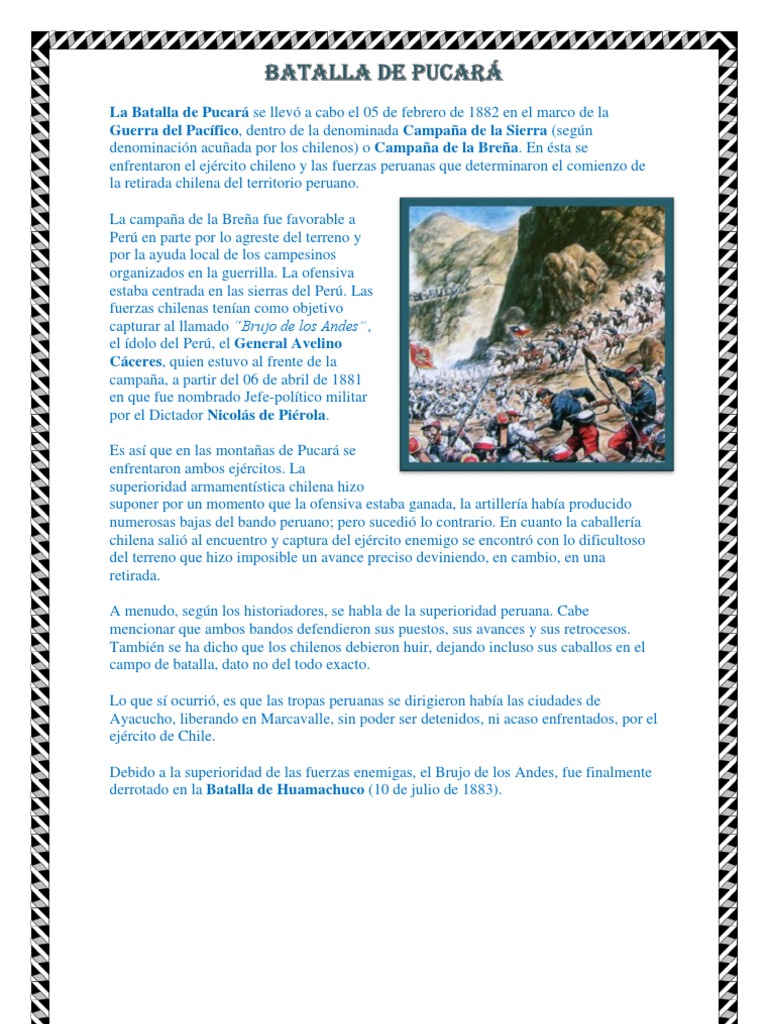 Batalla de Pucará Militar Seguridad internacional