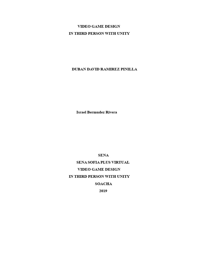 Third-Person Video Game Design Guide | PDF | Video Games | Gaming