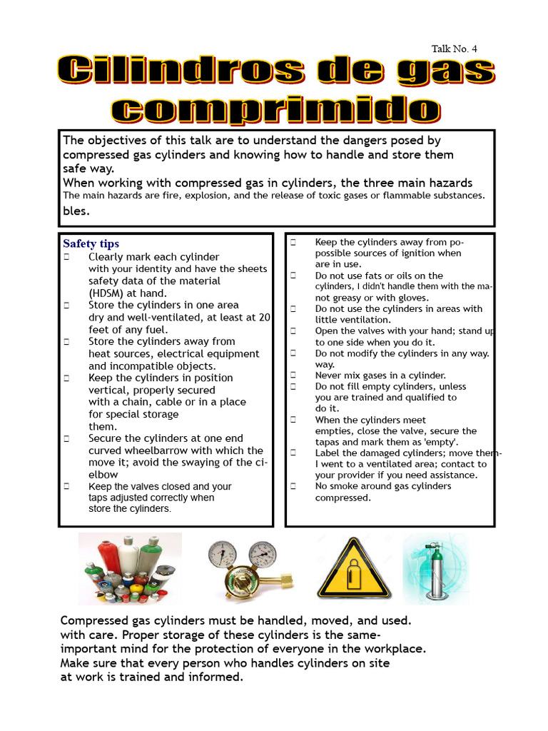 Safe Handling of Compressed Gas Cylinders | PDF | Safety | Occupational ...