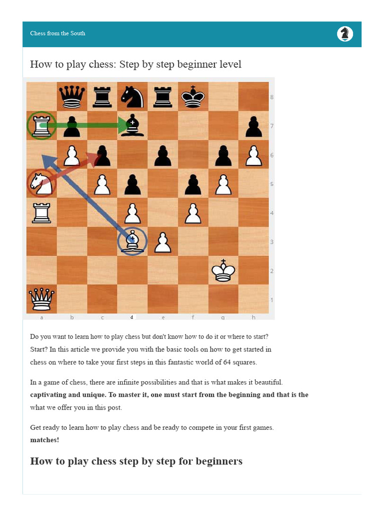 Beginner's Guide to Playing Chess | PDF | Chess Openings | Chess Strategy