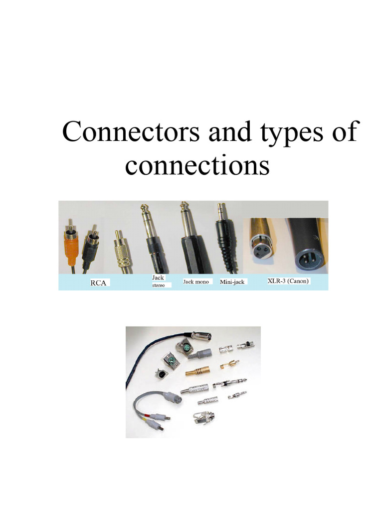 Audio Connectors and Connections | PDF | Electrical Connector | Sound ...