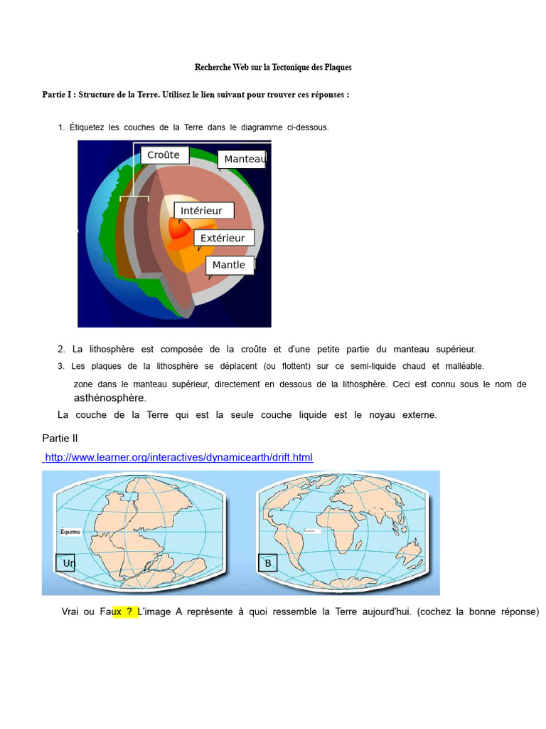 Tectonique des Plaques : Structure et Mouvements | PDF | Tectonique des ...
