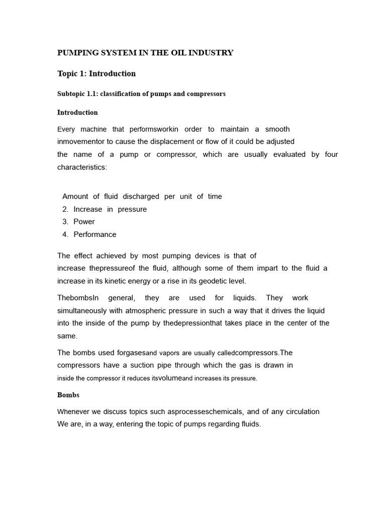 Pumping System in The Oil Industry | PDF | Pump | Piston