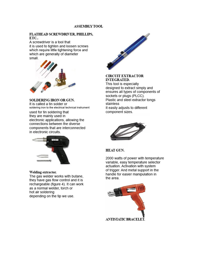 Assembly Tool | PDF | Soldering | Welding