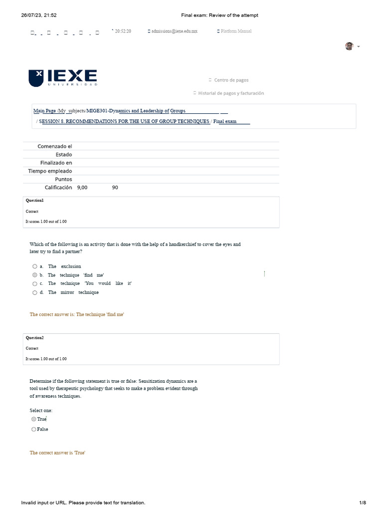 Final Exam Review: Group Dynamics Techniques | PDF | Cognition | Social ...
