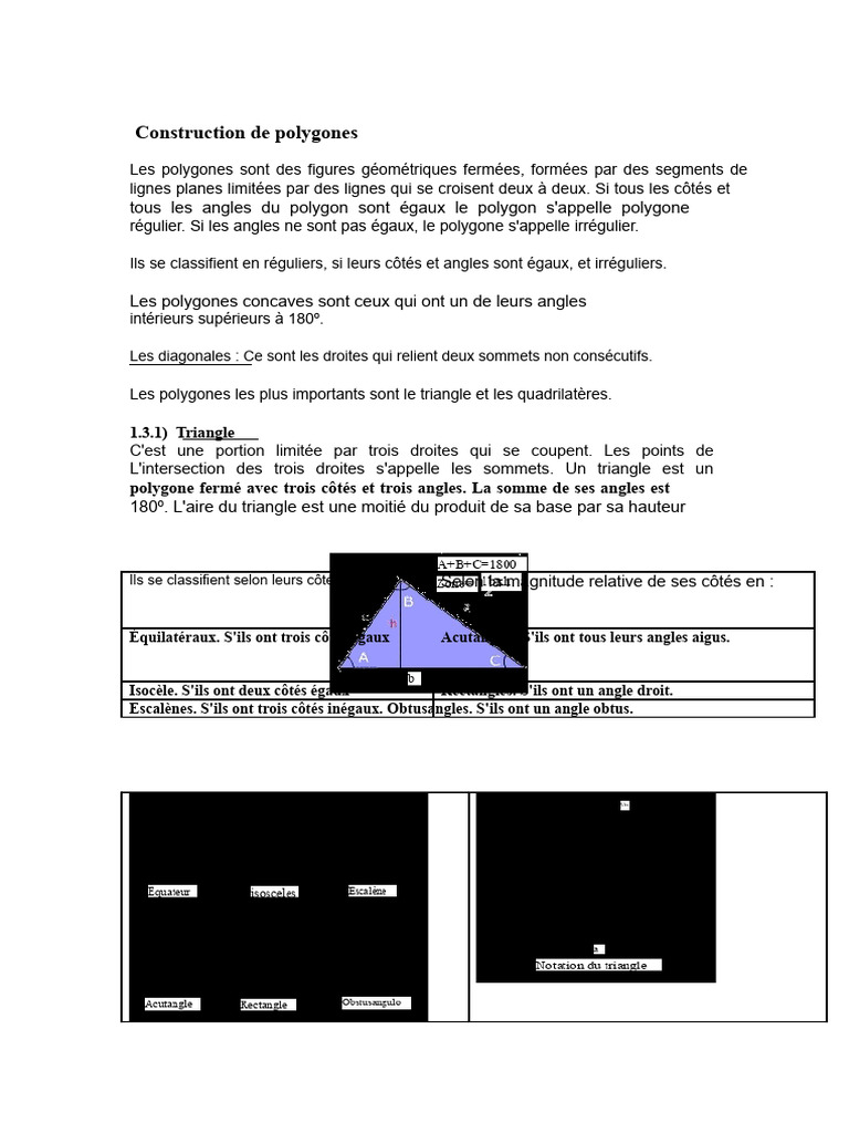 Construction de Polygones | PDF | Triangle | Polygone