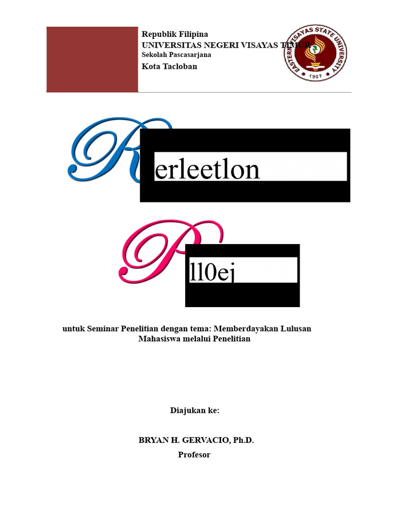Panduan Penulisan Proposal Tesis | PDF
