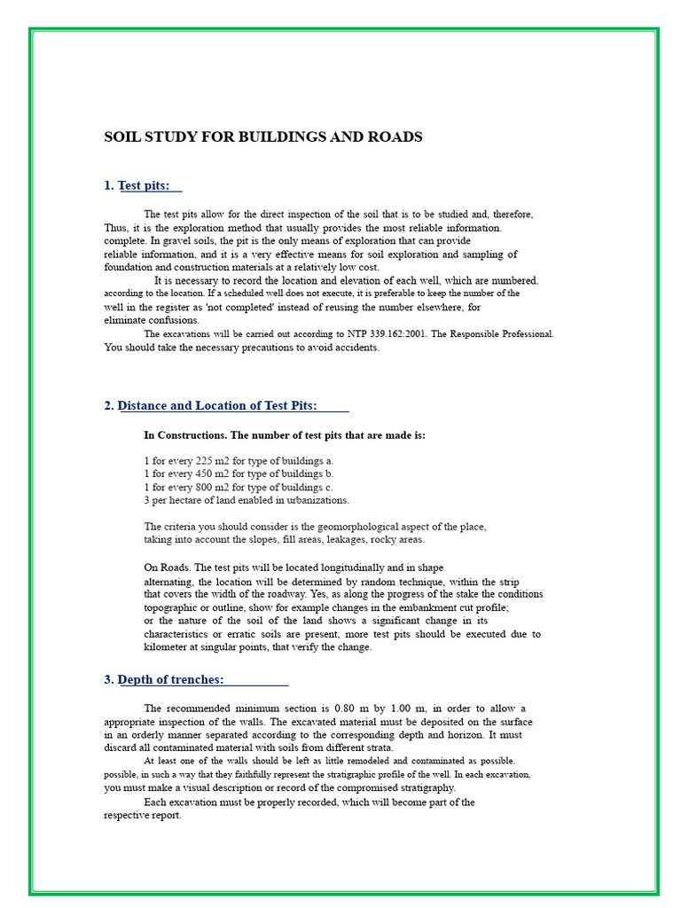 Soil Testing for Construction Projects | PDF | Soil | Drill