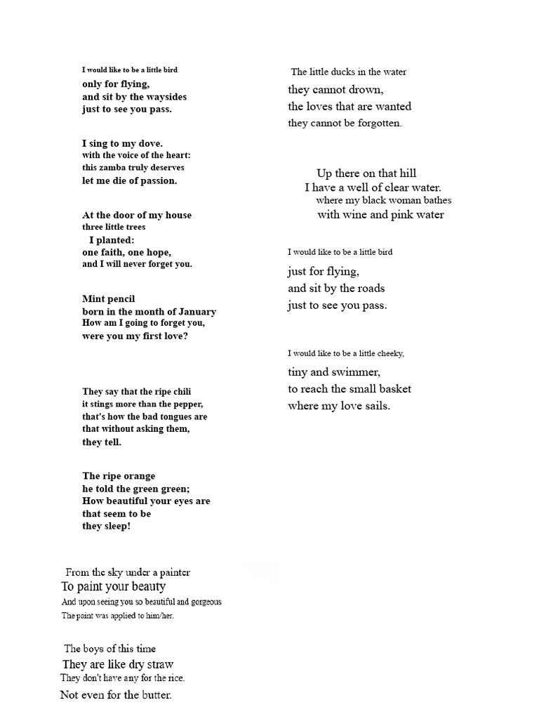 Poetic Reflections on Love and Nature | PDF