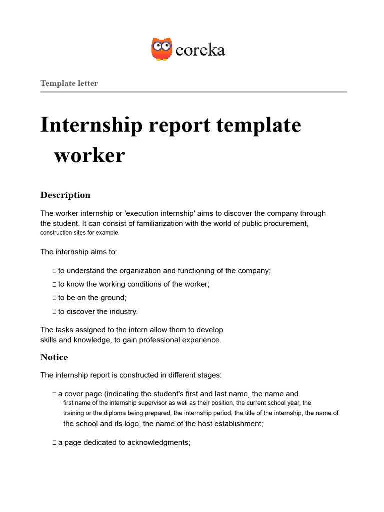 Internship Report | PDF | Internship | Job Hunting
