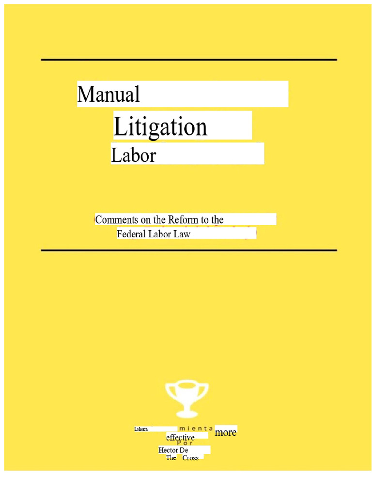 Labor Law Litigation Manual Overview | PDF | Employment | Lawsuit