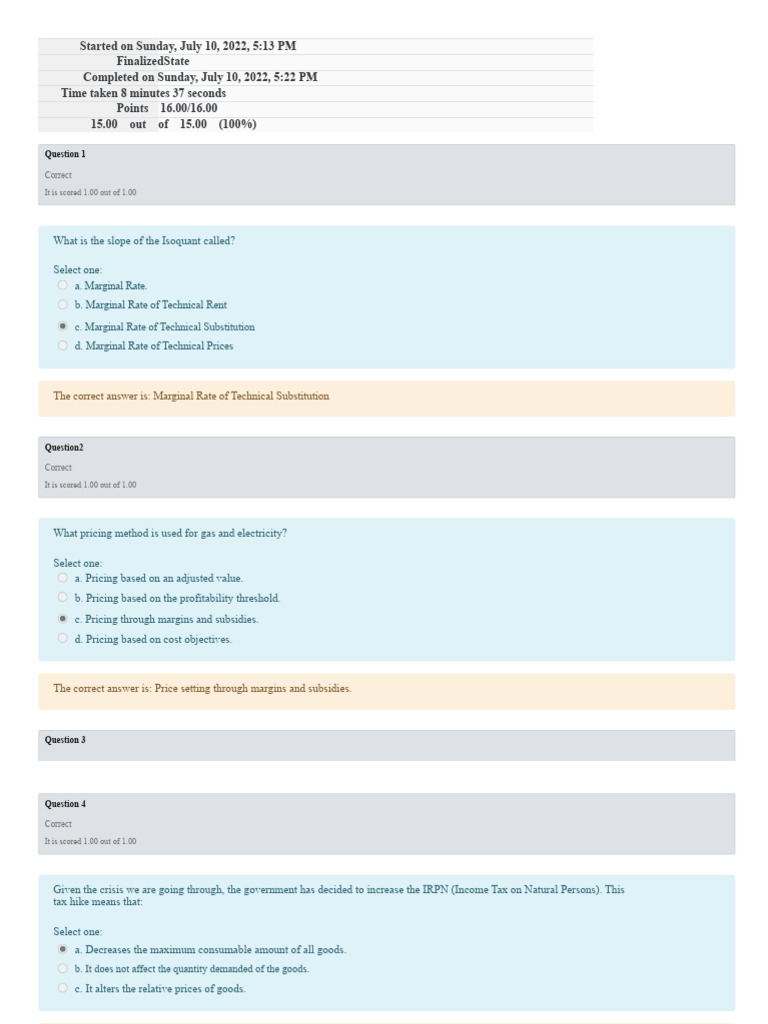 Feedback Questionnaire 2 - Microeconomics | PDF | Labour Economics | Income