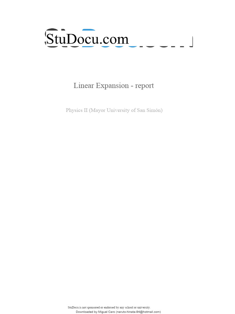 Linear Expansion Report and Analysis | PDF | Thermal Expansion ...