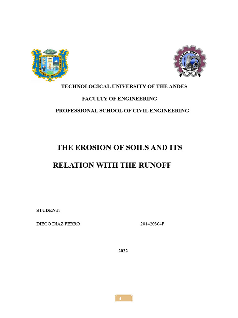 Soil Erosion and Runoff Analysis | PDF | Surface Runoff | Erosion