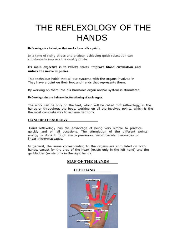 Hand Reflexology | PDF | Hand | Reflexology