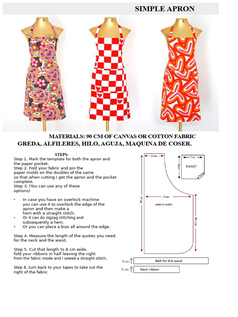 Apron | PDF | Sewing | Clothing