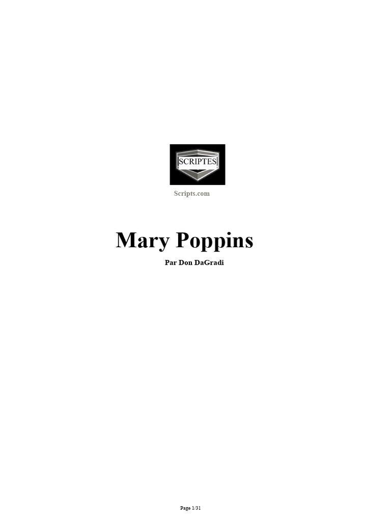 Script de Mary Poppins | PDF