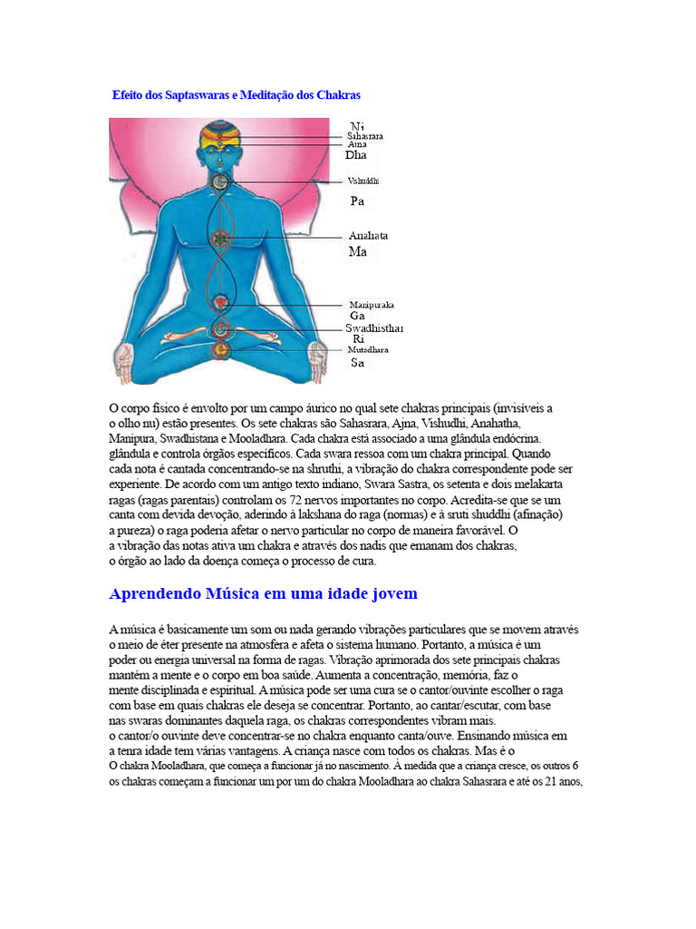Efeitos dos Saptaswaras nos Chakras | PDF | Chacra | Corpo humano
