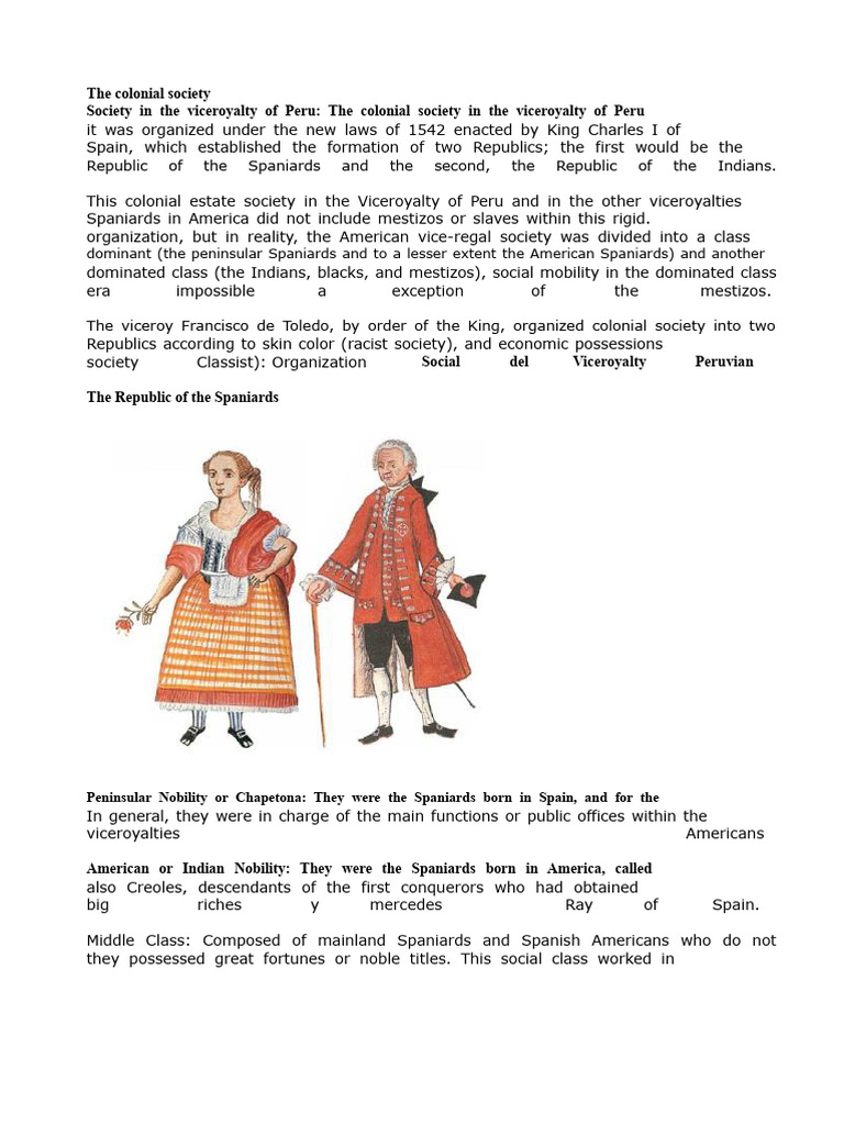 Colonial Society in Viceroyalty Peru | PDF | Spanish Empire | New Spain