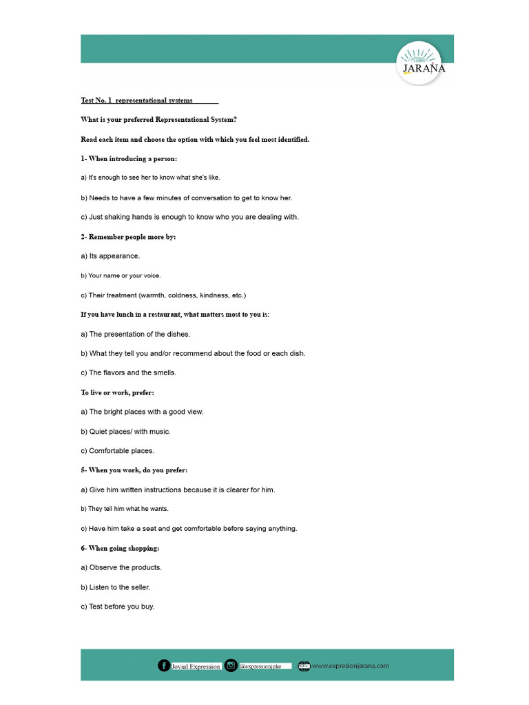 Identify Your Preferred Learning Style | PDF