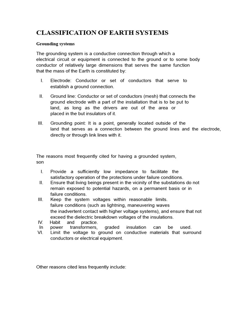 Grounding Systems in Electrical Installations | PDF | Insulator ...