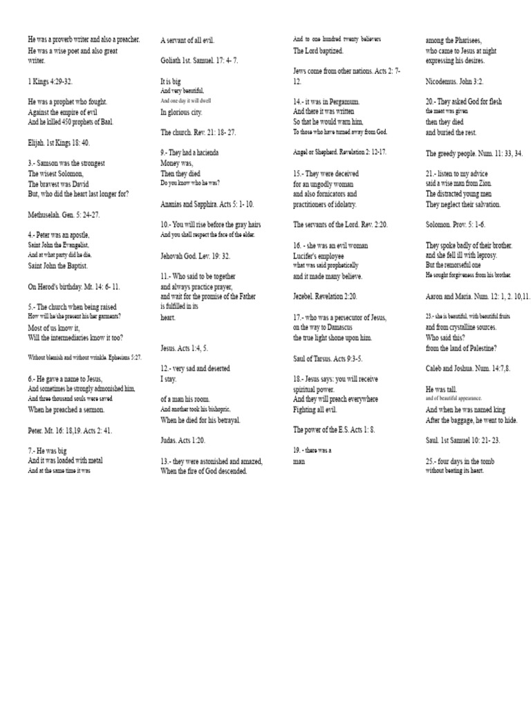Riddles From The Bible | PDF | Jesus | Paul The Apostle