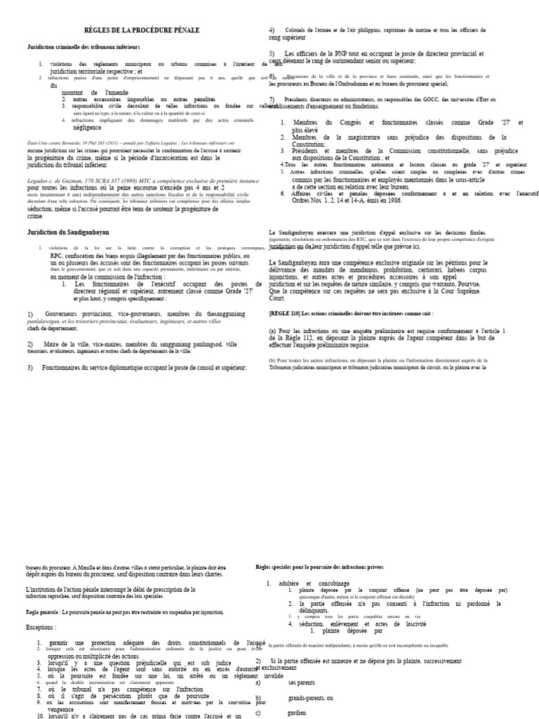 Juridiction pénale et règles de procédure | PDF | Emprisonnement à vie ...